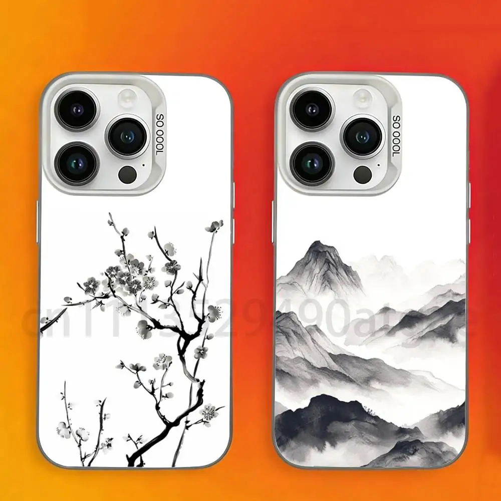 

Chinese Ink Style Phone Case For iPhone 17,16,15,14,13,12,11,Pro,Max,Plus,Mini, Matte Shockproof Case
