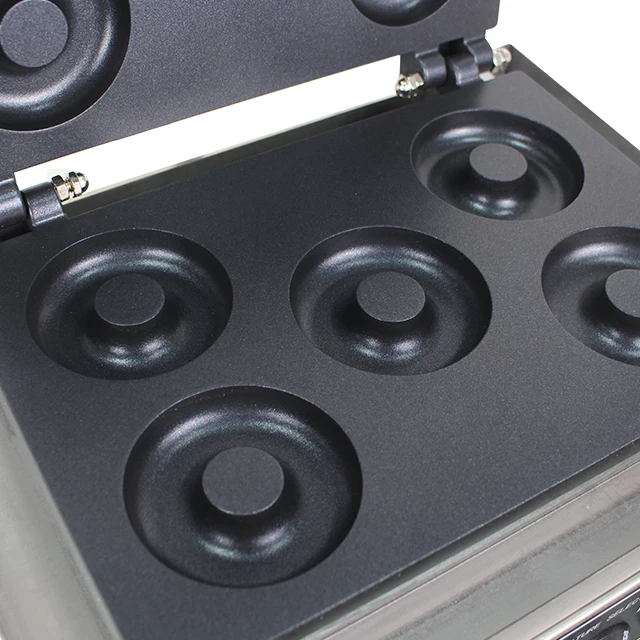 الكهربائية التجارية وجبة خفيفة آلة دونات صغيرة الوجبات السريعة 5 قطعة ماكينة صنع الكعك دليل صانع دونات الوافل