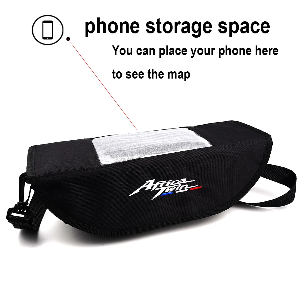 Bolsa de armazenamento para guidão de motocicleta, à prova d\'água, para honda africa twin crf1000l crf1100l adventure sport crf 1000 1100 l