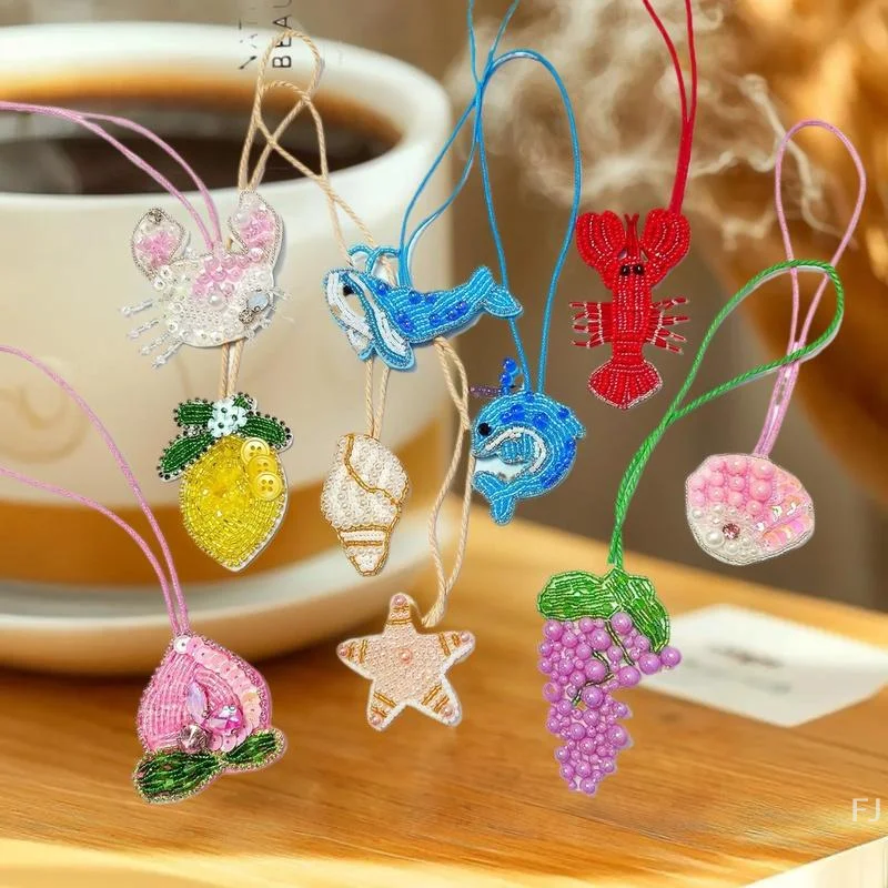 

Нашивки ручной работы из бисера с аппликацией из раковины и кита, хрустальный виноградный персик — идеально подходят для одежды, брелока, подвески для сумки