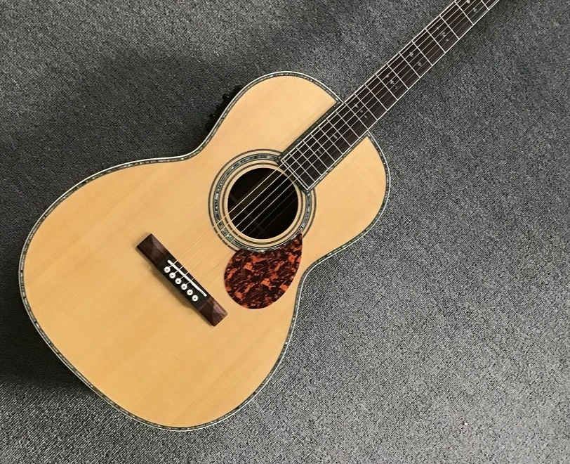 

Новая акустическая гитара 00042, классическая однотонная квадратная верхняя костяная гайка Nature