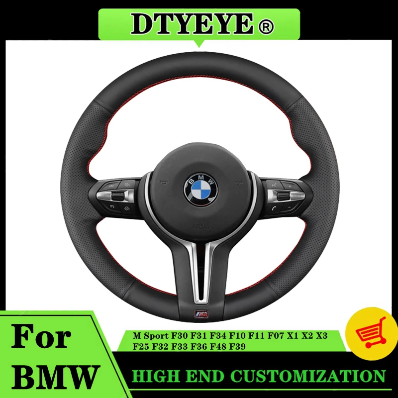 Car Steering Wheel Cover For BMW M Sport F30 F31 F34 F10 F11 F07 X1 X2 X3 F25 F32 F33 F36 F48 F39 Original Steering Wheel Braid