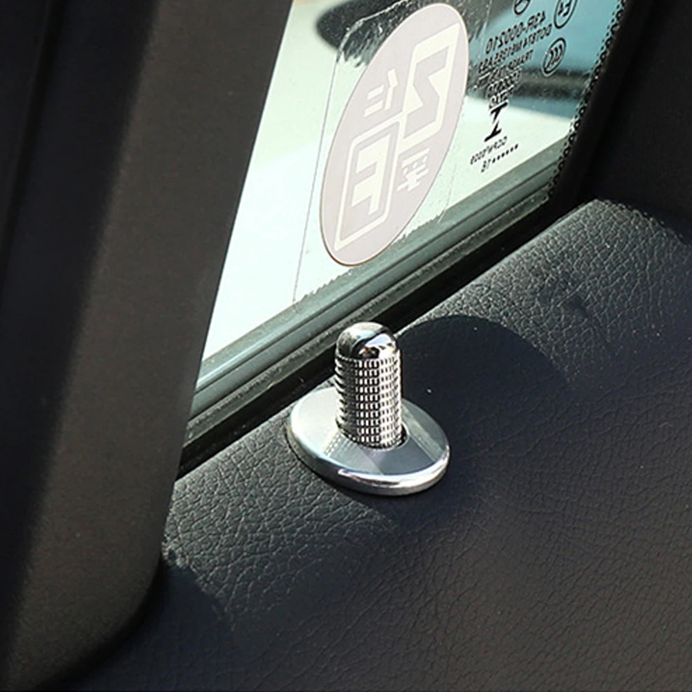 4Pcs Aluminum Alloy Auto Car Security Door Lock Pins For Benz Car Truck Interior Door Lock Knob Pull Pins Automobile Accessories