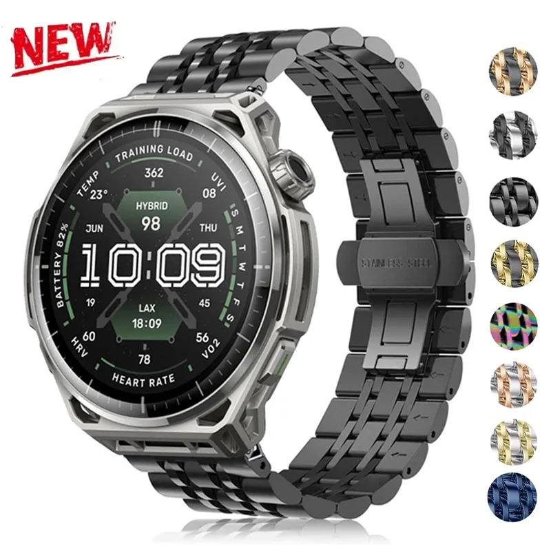 22MM Stainless Steel Strap For Amazfit Balance 3 2/Balance Ultra/Bip Max 6 5 Metal Band For Amazfit GTR 4 3 2 2E/Cheetah 2 Ultra