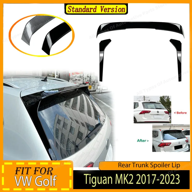 

Для Volkswage VW Tiguan MK2 2017-2023 стандартный ремонт Rline задний багажник спойлер крыло боковое окно крыло верхнее крыло комплект кузова тюнинг