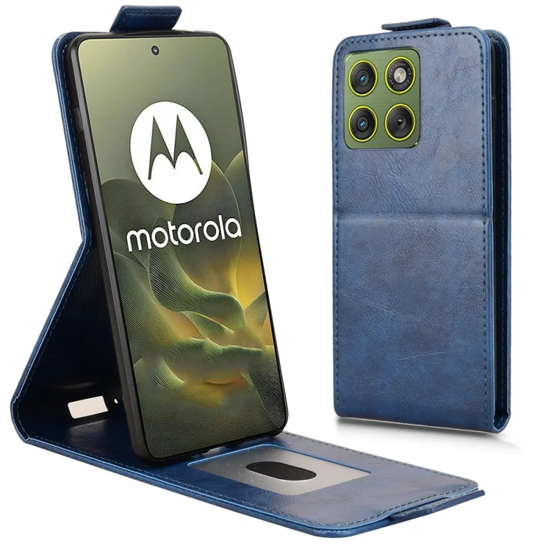 حافظة هاتف بمحفظة جلدية عتيقة لهاتف Moto X70 Air 5G/Motorola Edge 70 2025 مع إطار صور لحماية نمط صعودا وهبوطا #4