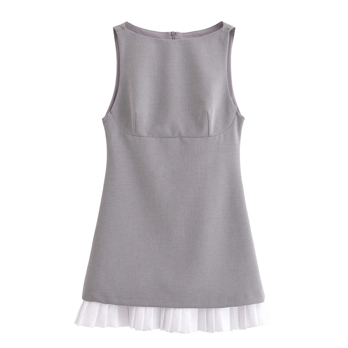 

UNIZERA women's dress with a minimalist style slim fit and sleeveless patchwork design exuding a spring vibe