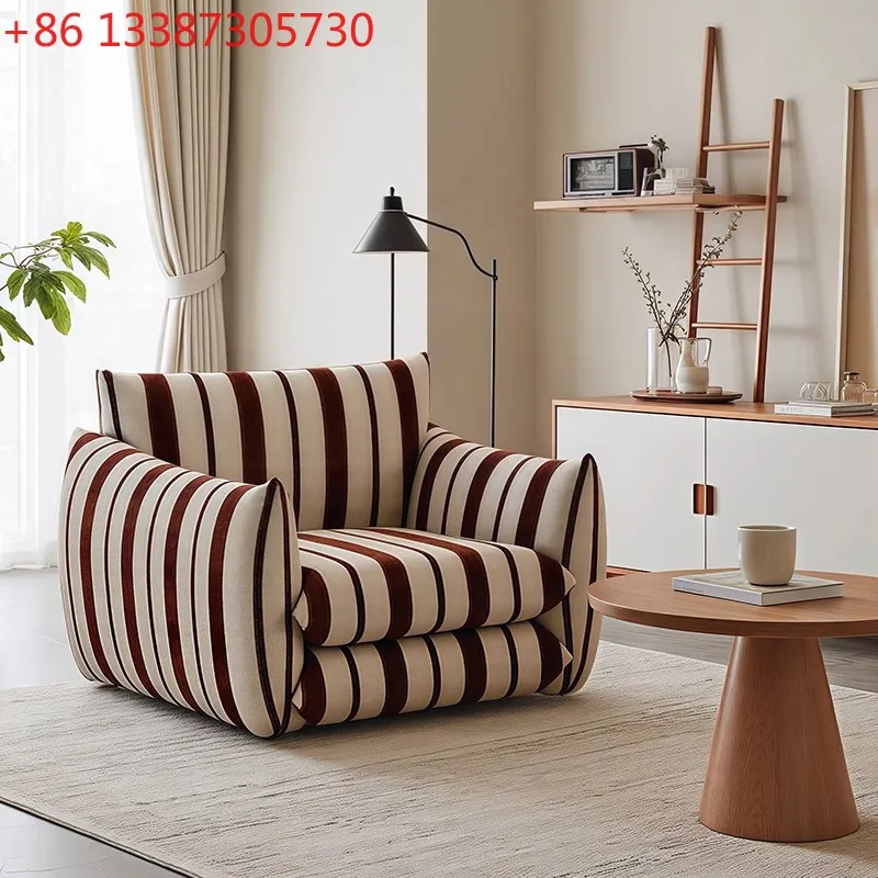 

French retro single sofa size apartment living room lazy sofa