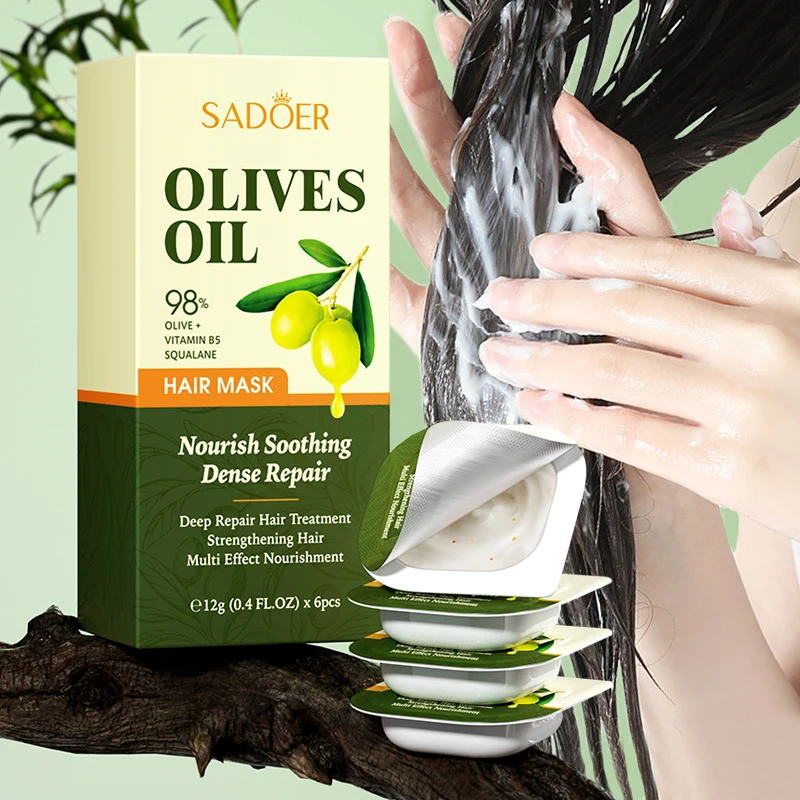 

Olives Oil Hair Mask Deep Repair Hair Care Improves Frizz Nourish Straightening Treatment Hair Portable Conditioner Hair Care