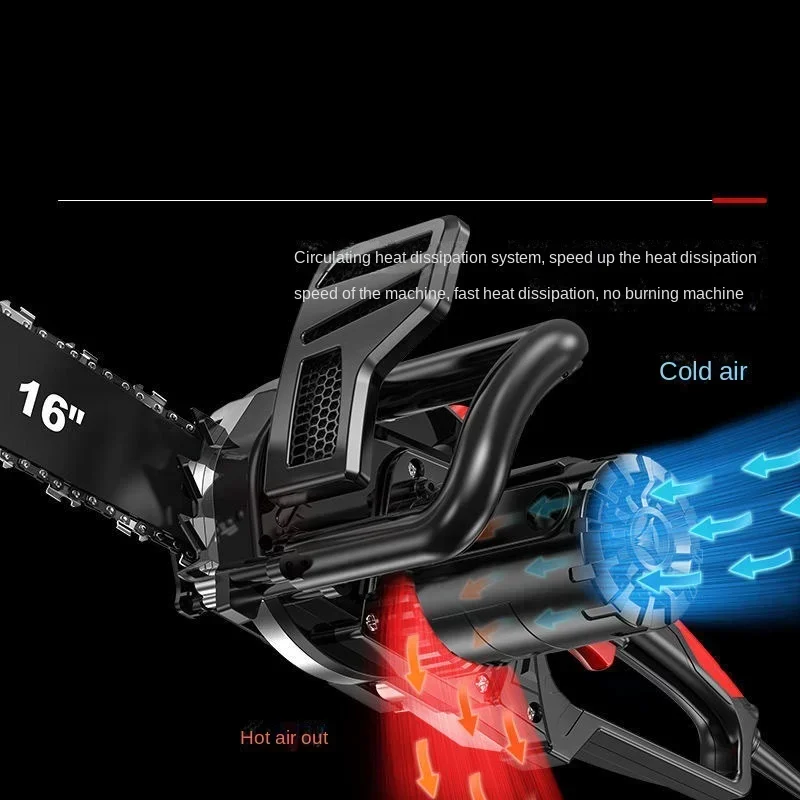 16-inch 2400W High-power Chainsaw Logging Saw Household Electric Chainsaw Handheld Chainsaw Cutting Electric Saw