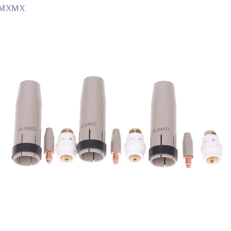 1 Set 0.8/1.0/1.2mm MIG Torch Gas Nozzle Tip Holder 24KD Coating Protection Nozzle For MIG MAG Welding Torch