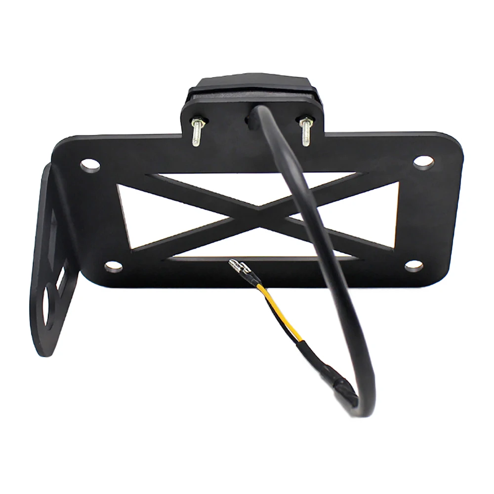 Motorcycle Rear License Plate Holder Bracket With Led Light For Harley Chopper Bobber