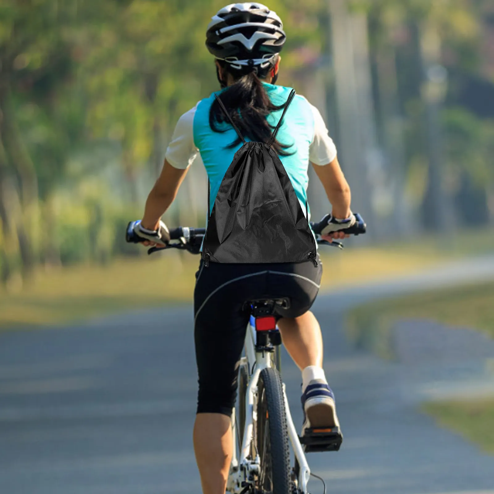 

Lightweight Polyester Cycling Storage Drawstring Bag for Bicycles Motorbike Motorcycle Helmets Portable Travel Pouch
