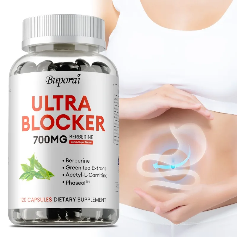 Ultra Blocker Carb & Sugar Blocker - Metabolism, Regulates Gut Flora Balance, Reduce Bloating, Supports Gut and Digestive Health