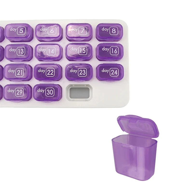 Removable Keyboard Shape Medicine Pill Case 31 Grids Monthly Pill Box  Tablet Dispenser Container Pill Organizer