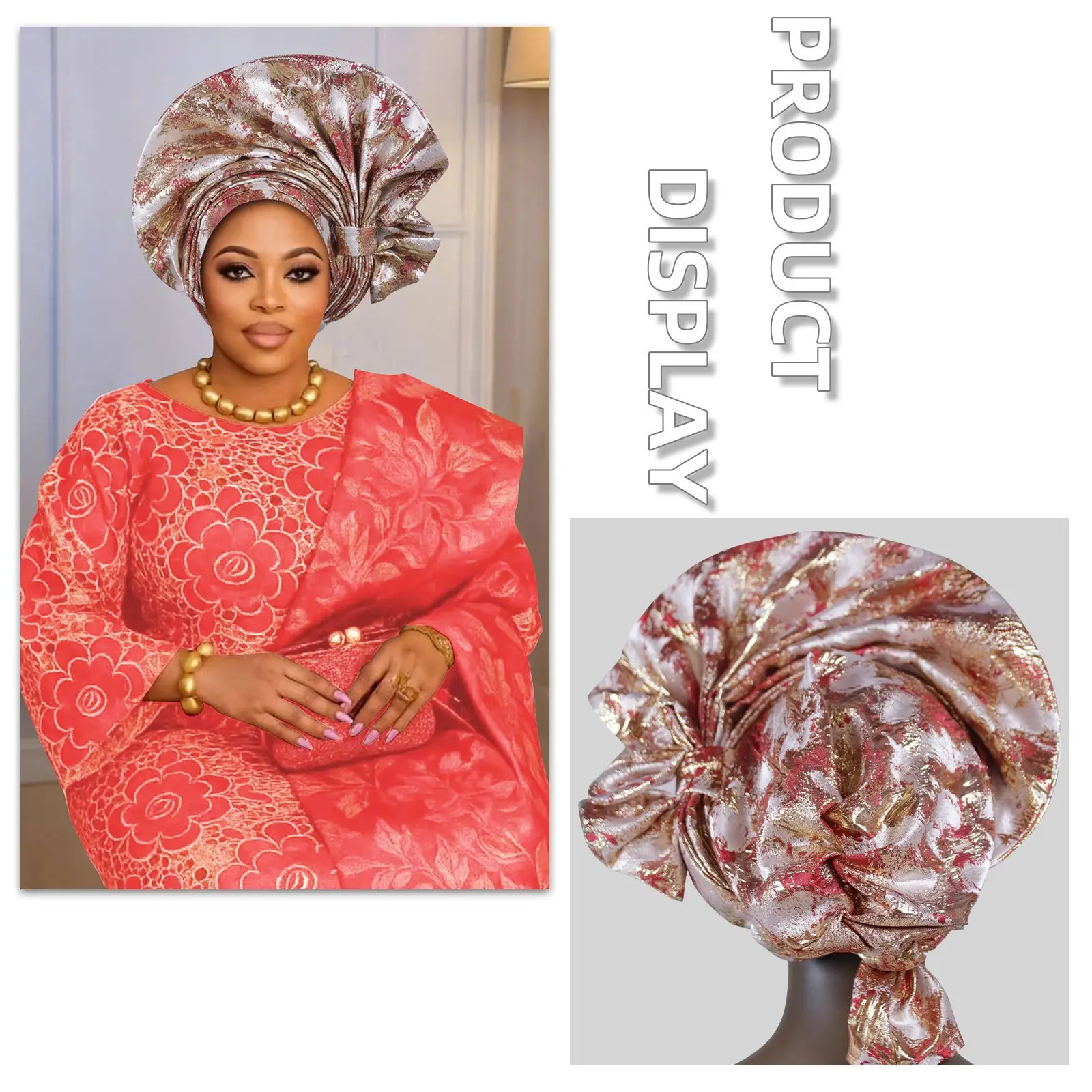 Already Made Turban Cap for Women Nigerian Wedding Headpiece African Auto Gele Headtie Headgear Bonnet Head Wrap Hijab 2026