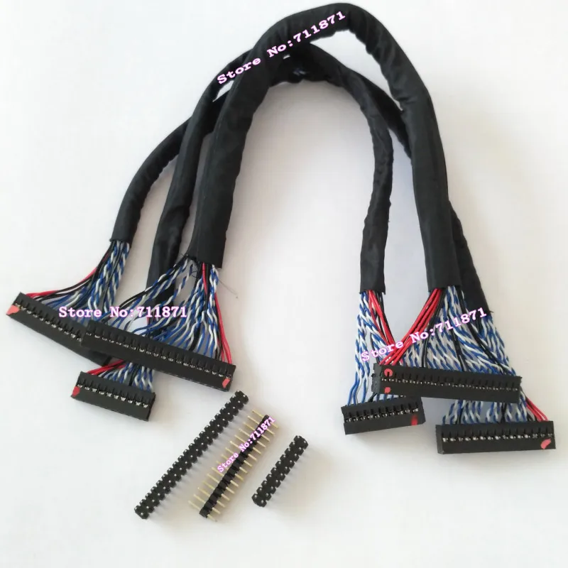2.0 Pitch 20P 30P 40Pin LVDS Extension cord 40P 30P 20Pin Lcd screen Cable Extension Cable Line 20 30P 40P LVDS extend Line wire