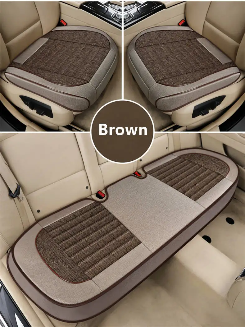 Nieuwe, comfortabele autostoelkussen van linnen, slijtvast, universeel en ademend, voor bescherming van de autostoel.