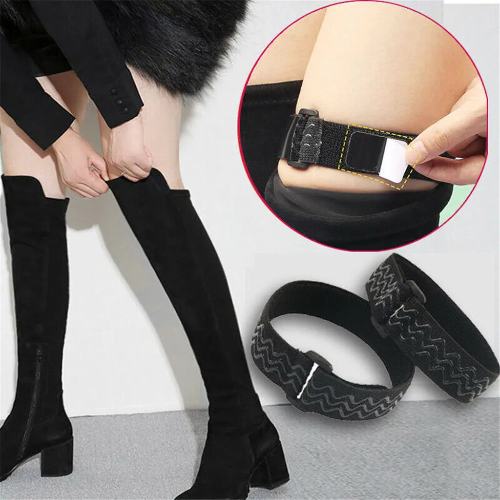 Adjustable Adhesive Tape Shoelaces Boots High Boots Anti-slip Belt Strap Elastic Shoe Laces Lock Holding Loose Boot Accessoires