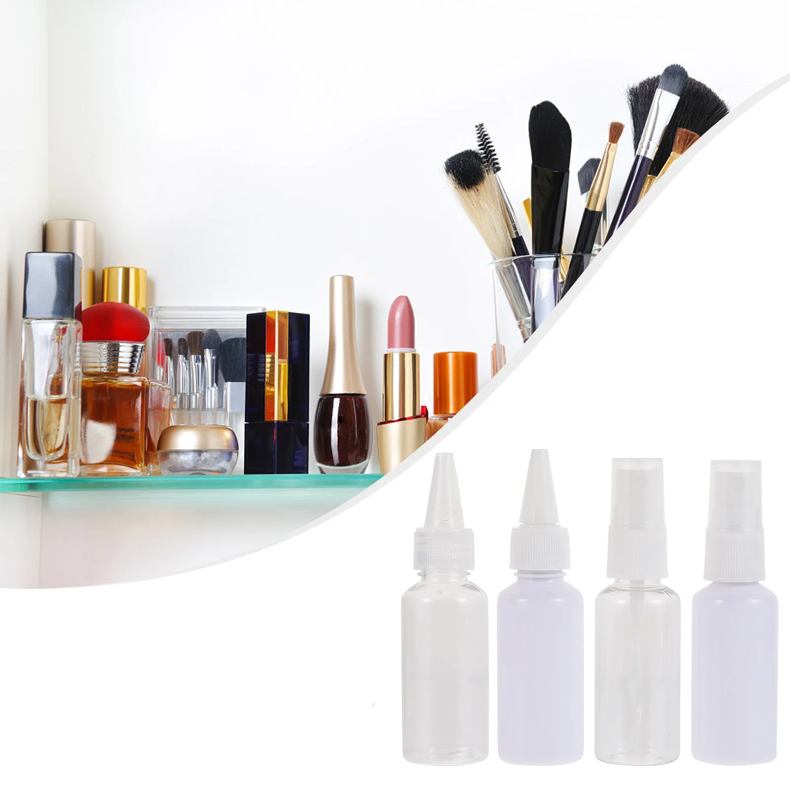 4Pcs Ear Picking Spray Bottles Transparent Plastic Refillable Storage Holder for Salt Water Liquid Dispensing Convenient Travel