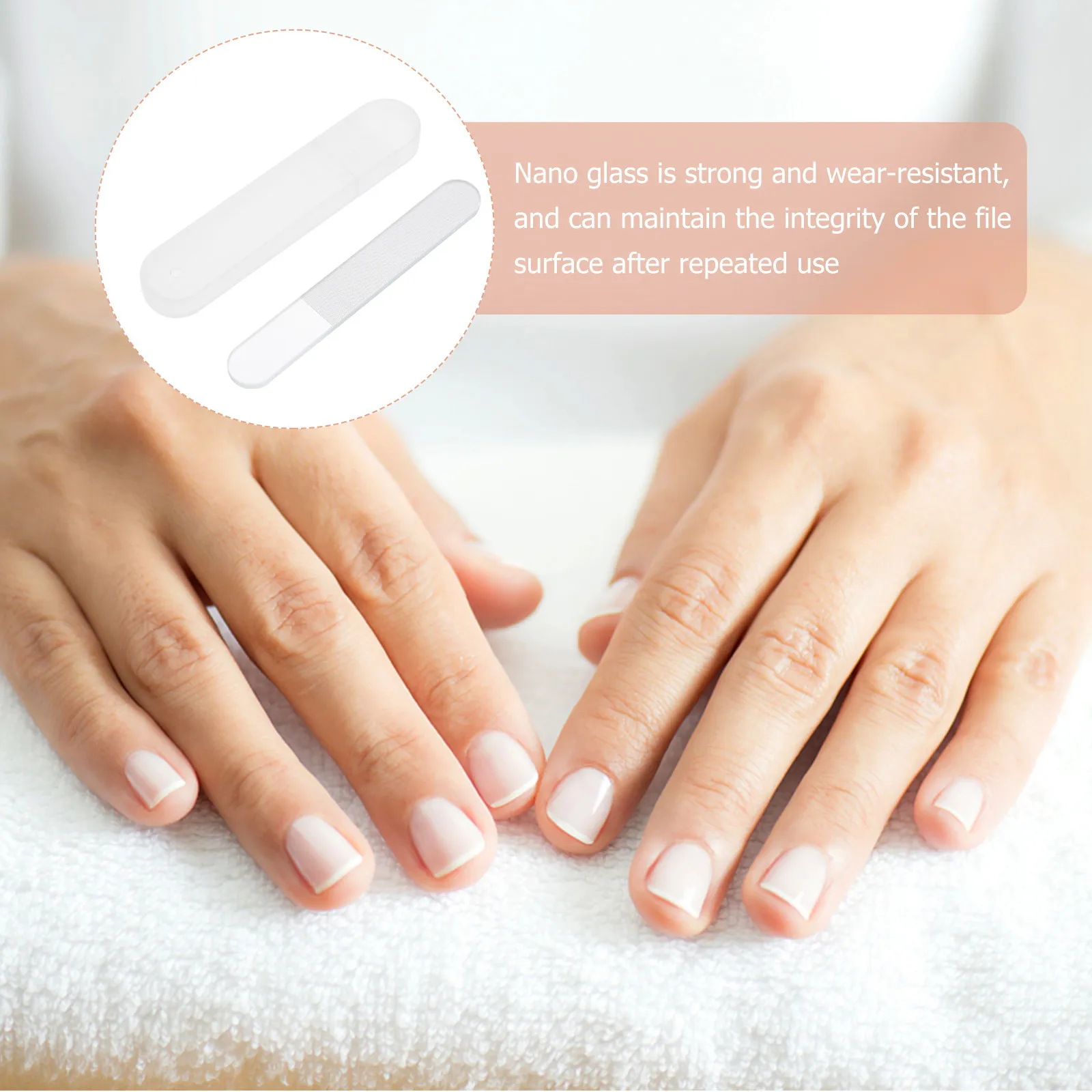 

4Sets Glass Nail Files Professional Nano Material Filing Shaping Buffing Manicure Pedicure Polisher Lightweight Compact Design