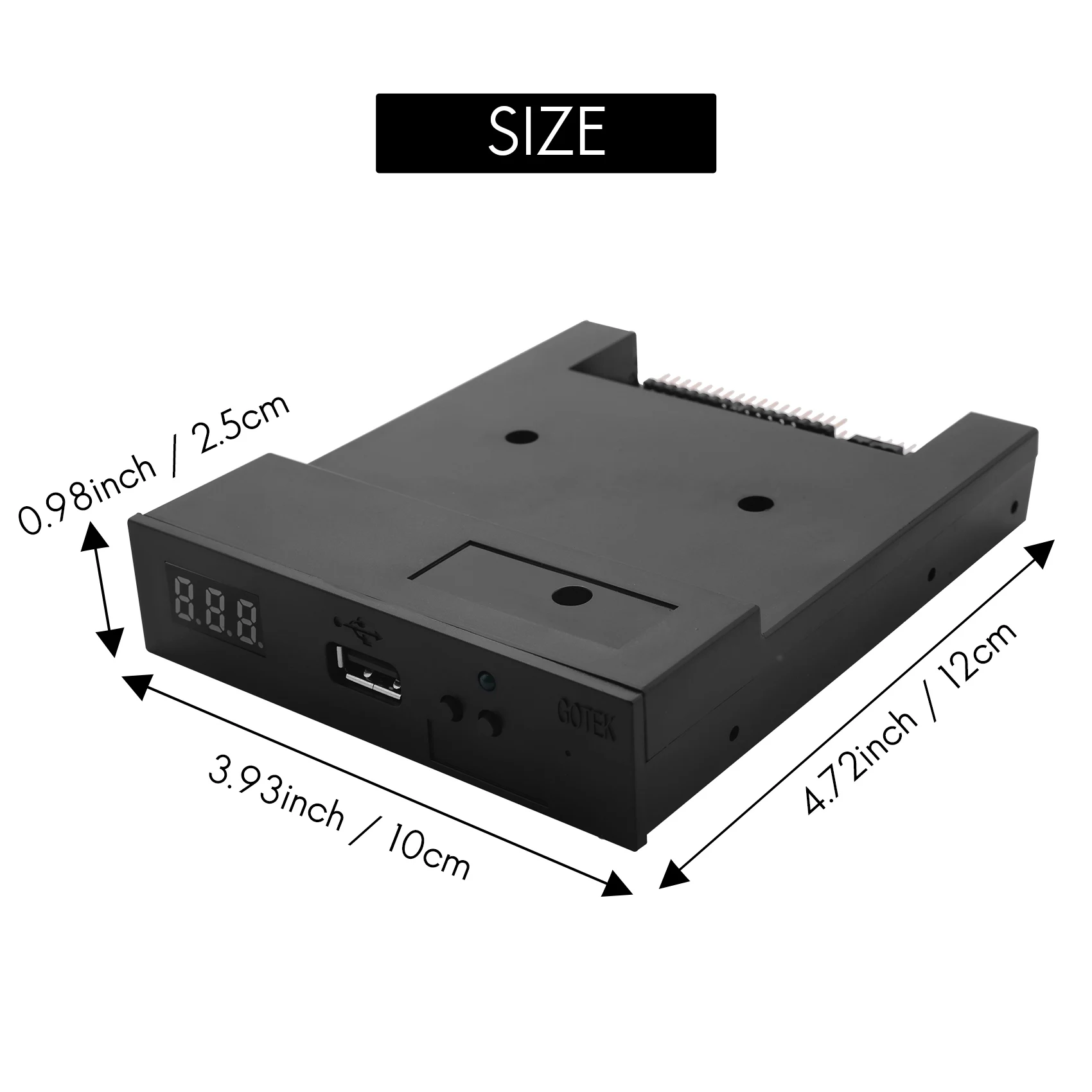 SFR1M44-U100K สีดำ3.5นิ้ว1.44MB USB SSD floppy drive Emulator สำหรับ Yamaha KORG Roland คีย์บอร์ดอิเล็กทรอนิกส์ gotek