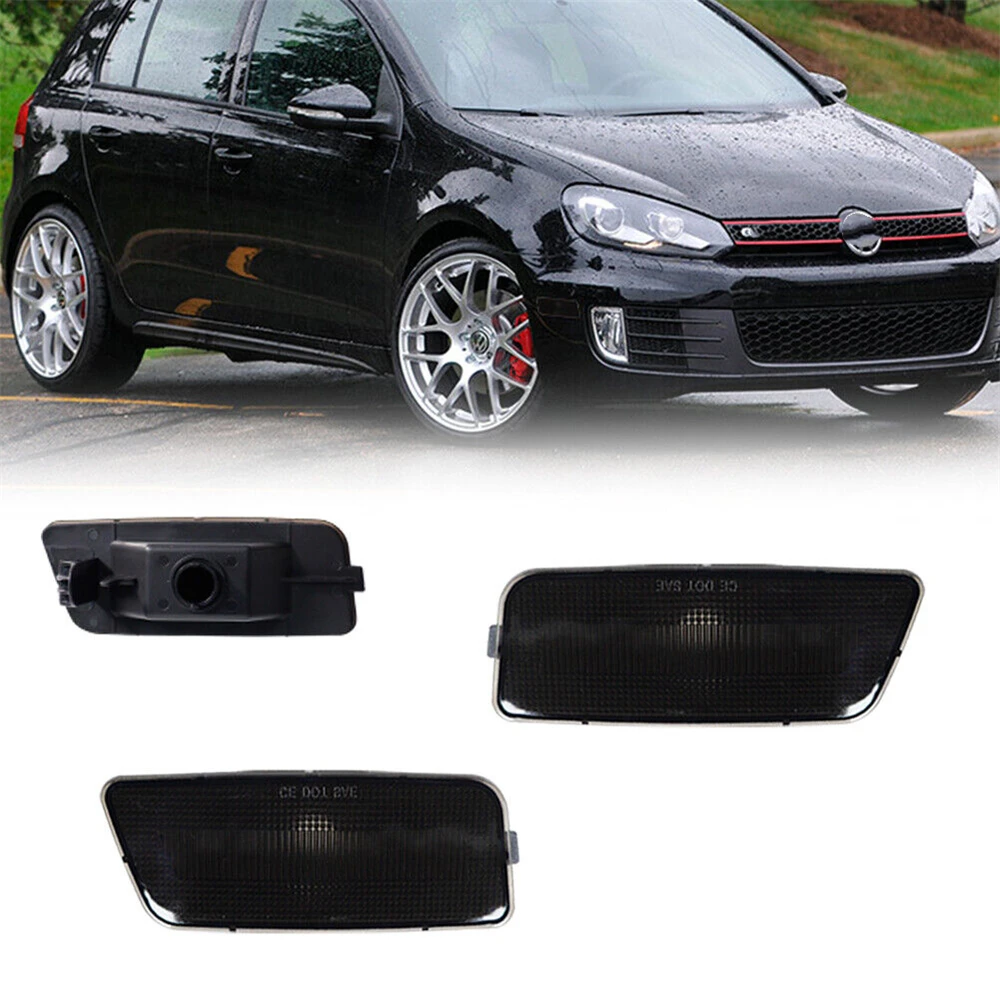 

Smoked Lens Front Side Marker Light Lamp Housings For VW MK6 Golf GTI 2010-2014