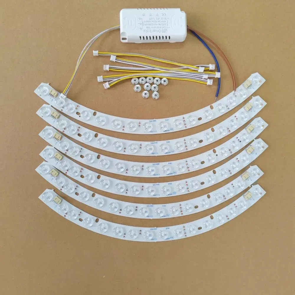 LED Module Light Board For Ceiling Fan Lamp Curved Lens Strip High Output Replacement Source Dimmable Interior Lighting