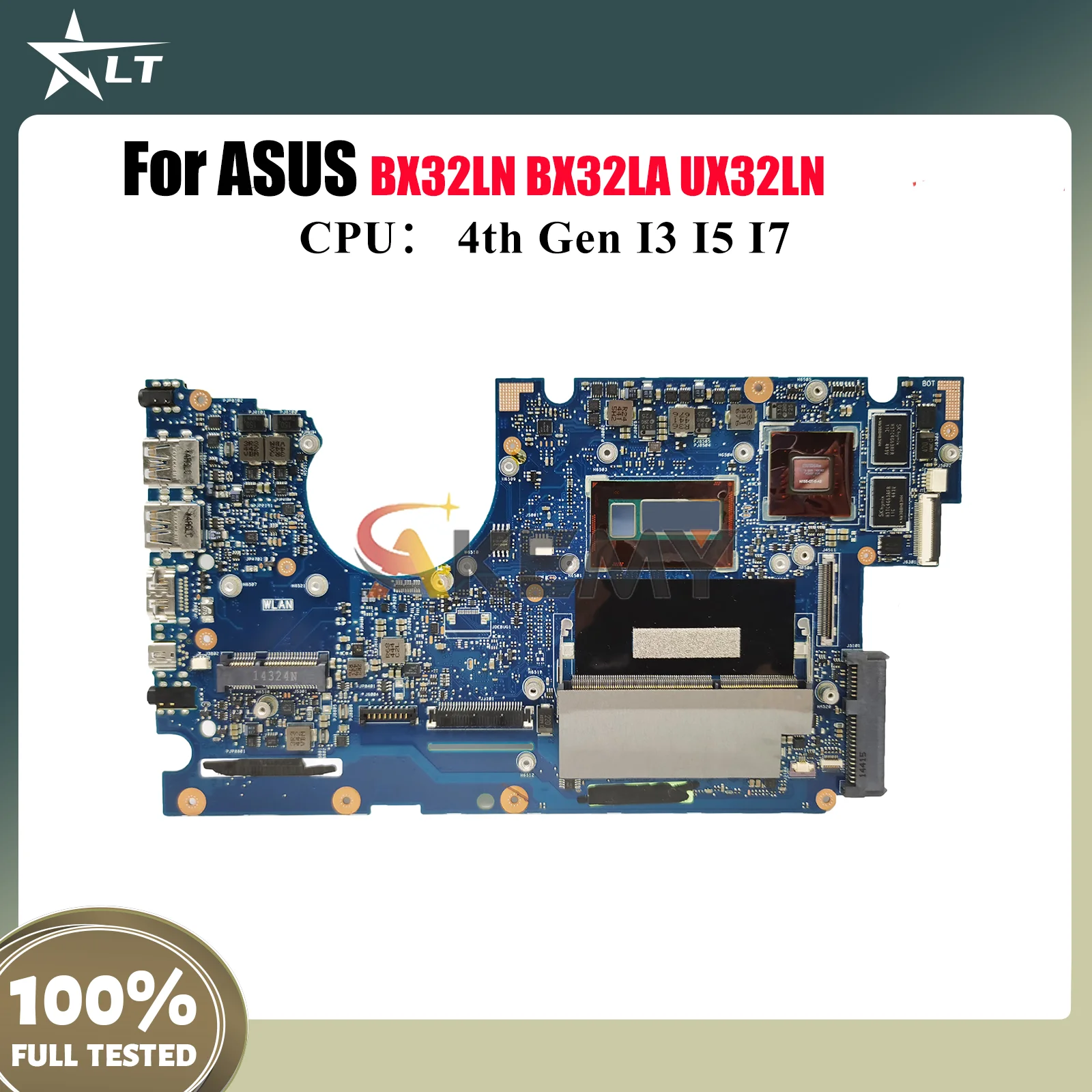 

Материнская плата UX32LN для ноутбука ASUS ZenBook UX32LN BX32LN BX32LA UX32L, материнская плата для ноутбука с процессором I3 I5 I7, 100% тест, ОК, быстрая доставка