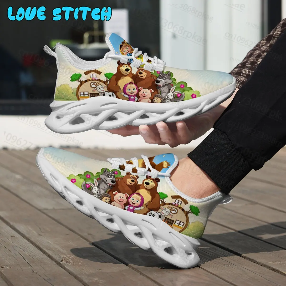 Cute Masha and The Bear Printed Children Sneakers Boys Girls High Quality Back To School Season Parity Exclusive Casual Shoes