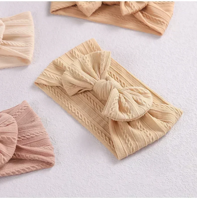 Elastic Jacquard Bow Tie Headband for Babies Infant Bow Headband Bowknot Headwear Cute Baby Headbands Girls Newborn Photography