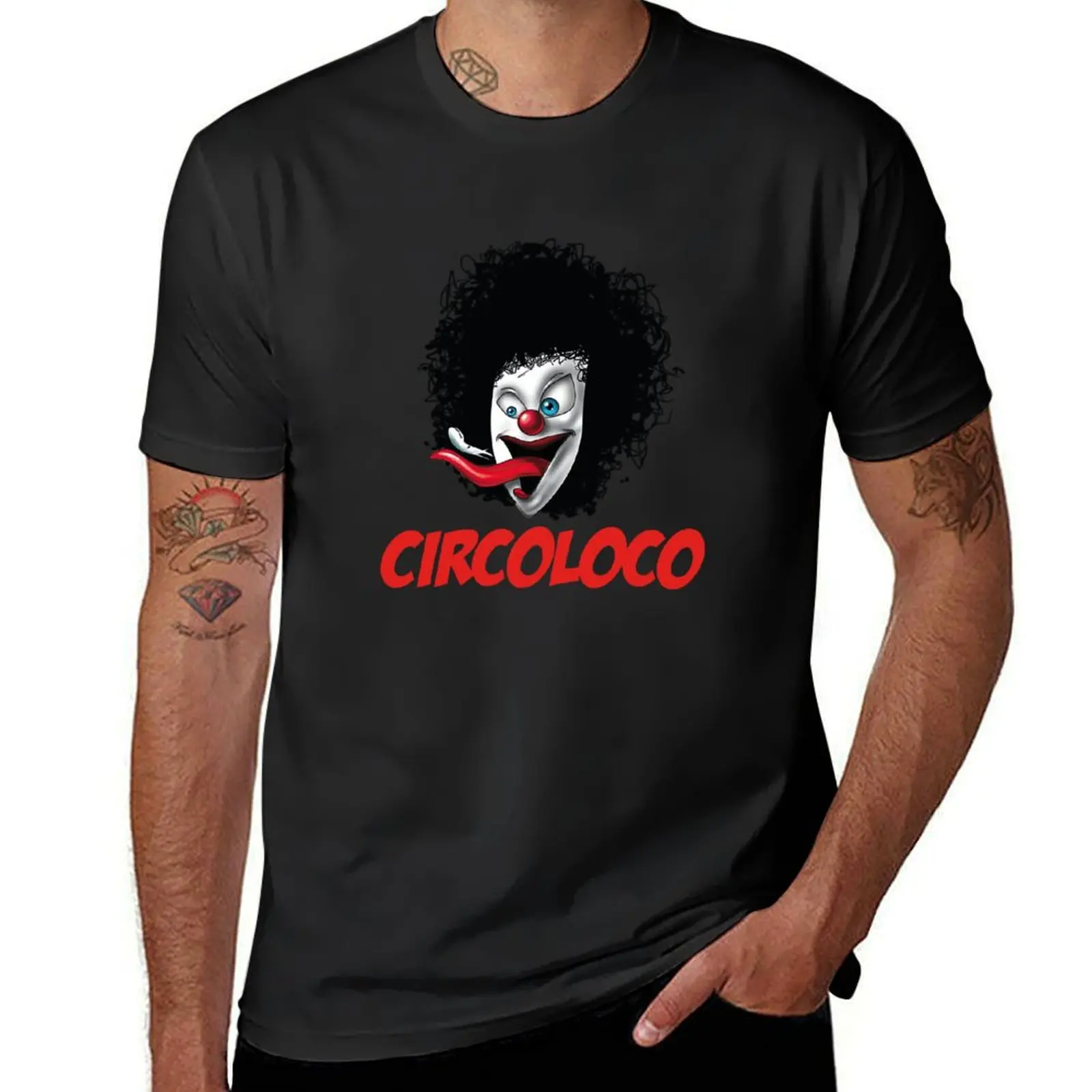 Circoloco Clown Ibiza Party T-Shirt plus size tops Aesthetic clothing for a boy plain black t shirts men