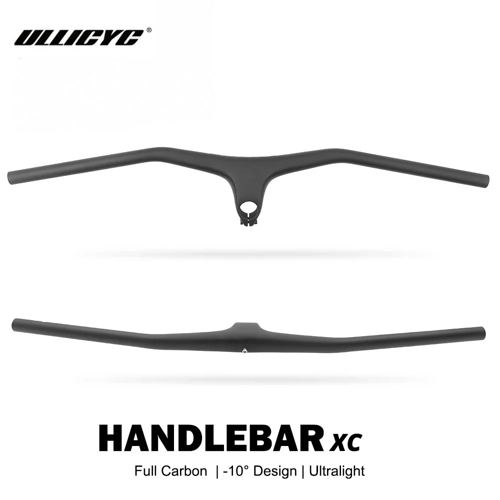 

Руль и вынос руля ULLICYC для горного велосипеда -10 градусов, карбоновый интегрированный руль-кокпит, 260 г, ширина 780-70/80/90/100/110 мм