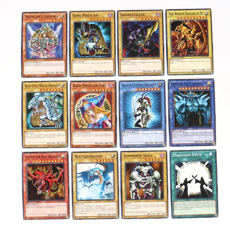 Yugioh 66 buah Bahasa Inggris Yu Gi Oh kartu permainan Duel Deck Battle Carte gelap Magician koleksi papan dewasa Anime tiga fantasi Tuhan