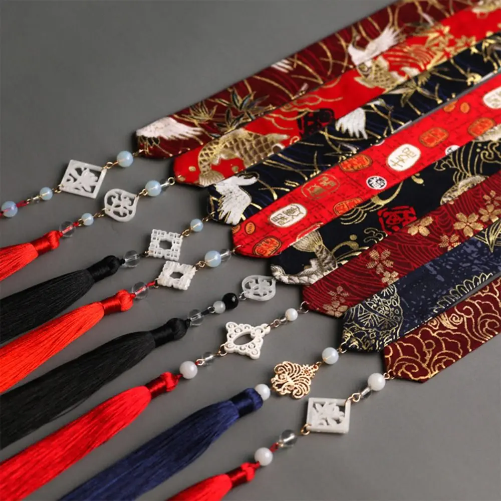 Embroidery Chinese Style Hair Band Horse Face Skirt Ornament Crane Hanfu Hair Accessories Tassel Girl Hair Accessories