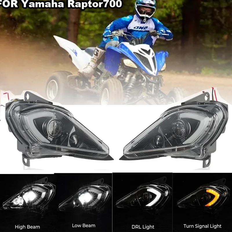 Фары головного света ATV для Yamaha Raptor 700 350 250 YFZ 450R 450X Wolverine 450 350 5TG-84166-01-0, 2 шт.