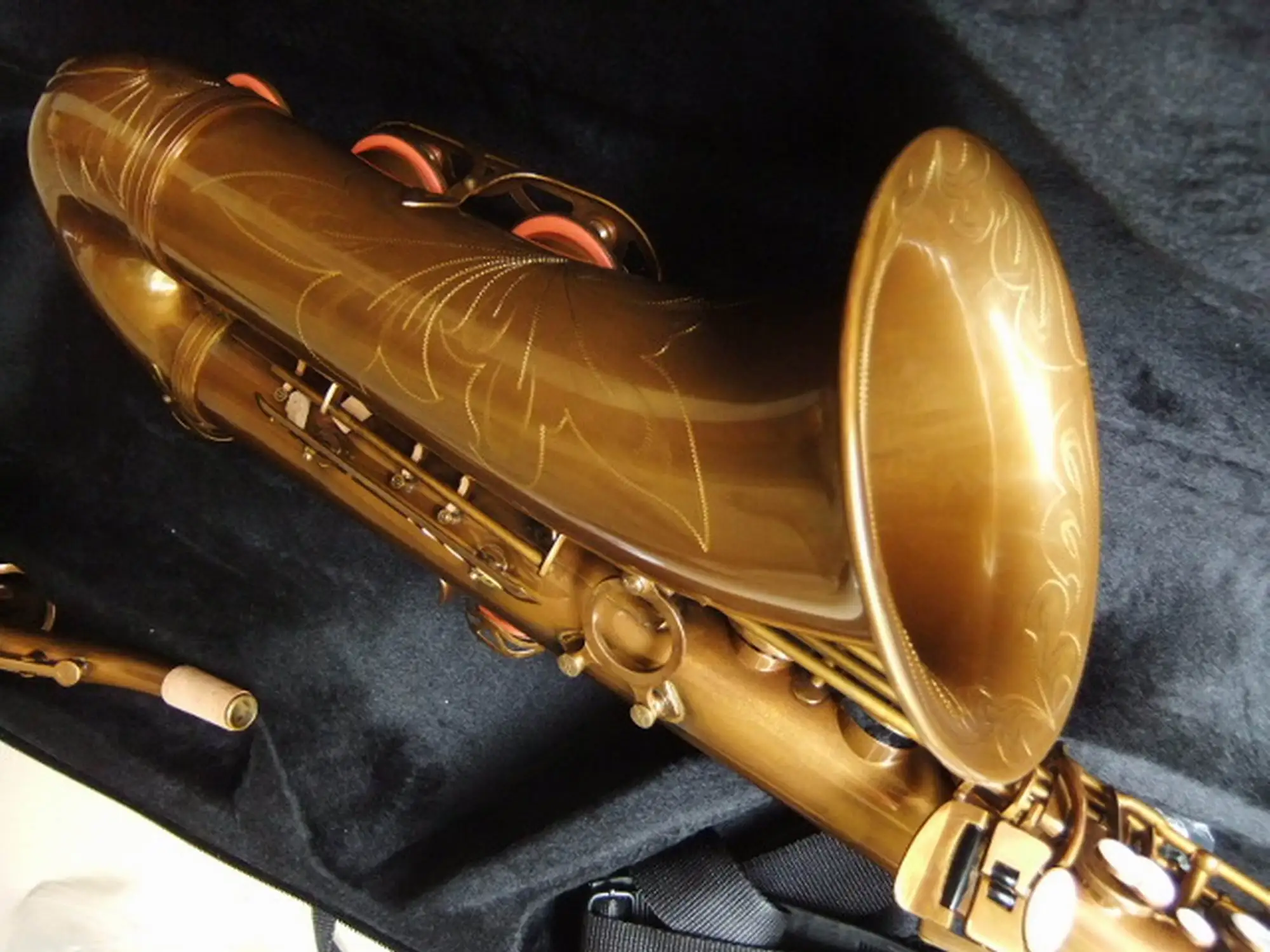 New Tenor Saxophone Gold Tenor Sax Made Of All Copper Professional Imitation Antique Gold Aged Gold 110615