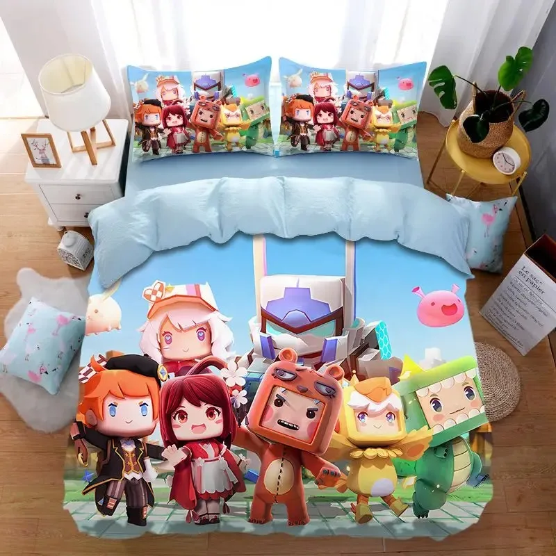 Mini World Cartoon Duvet Cover 3D Exquisite Digital Printing Bedding Set Comforter Bed Youth Home Decor Kids Boys Gift
