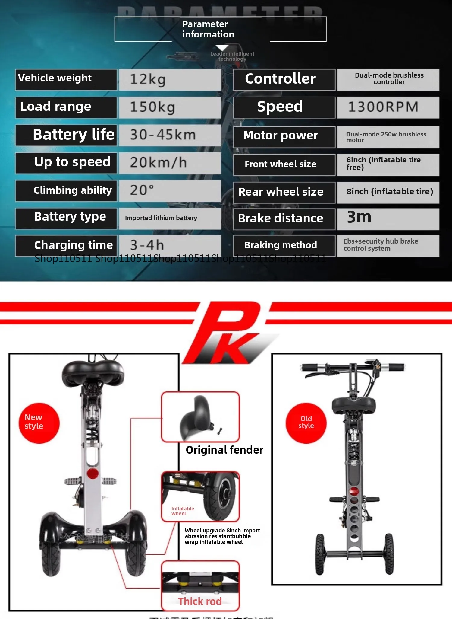 Light Foldable Electric Trike/Bike for Adults - Portable Lithium Battery, Long Range & Compact Design | Unisex Commuter E-Bike