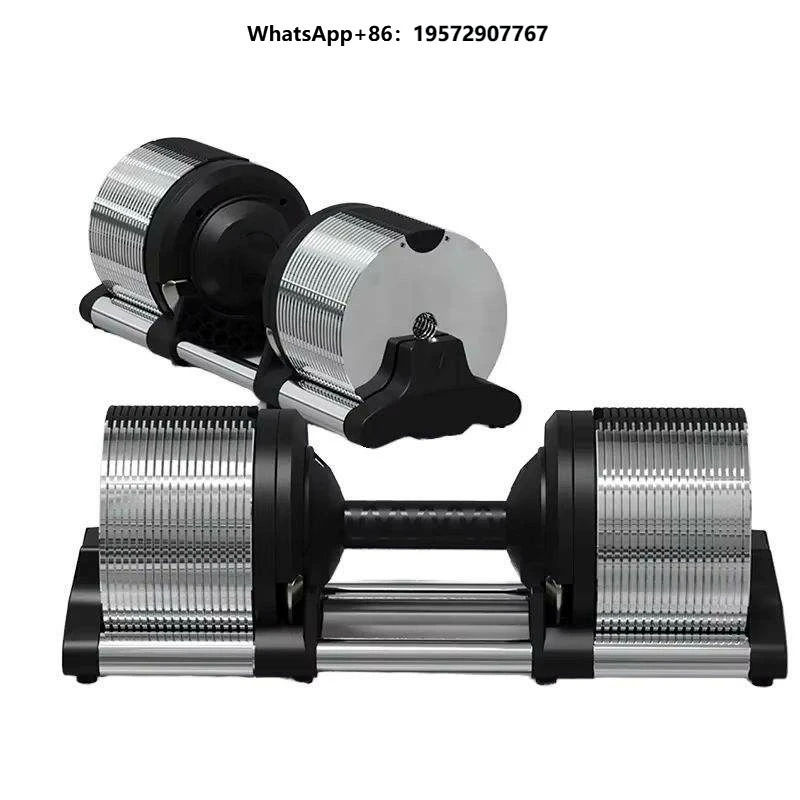 Quick Release 32kg 70lb Cast Iron Steel Rubber-Covered Paint-baked Hex Adjustable Dumbbell Set for  Bodybuilding Custom