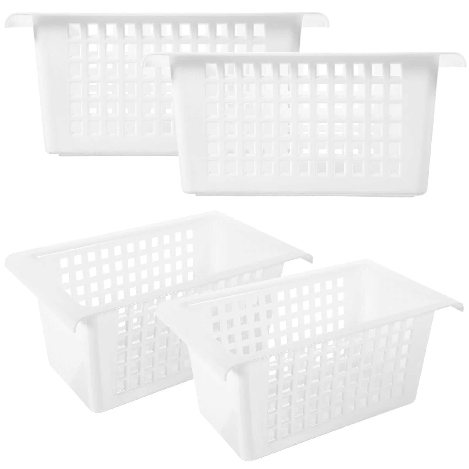 4 Pcs 145 X 25 Cm Storage Basket-4-piece Set (small Hanging Basket*4) Containers for Food Hollow Home Plastic Boxes Pp Baskets