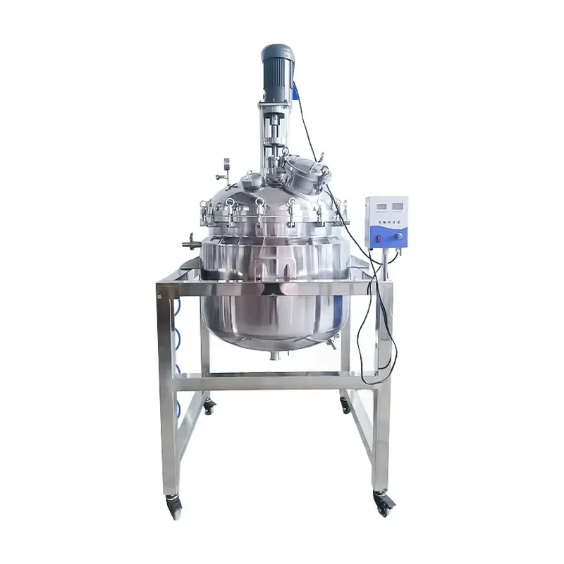 i 50L Stainless Steel Reactor - Laboratory Double-Layer Chemical Reaction Vessel with Digital Display Device and Supporting