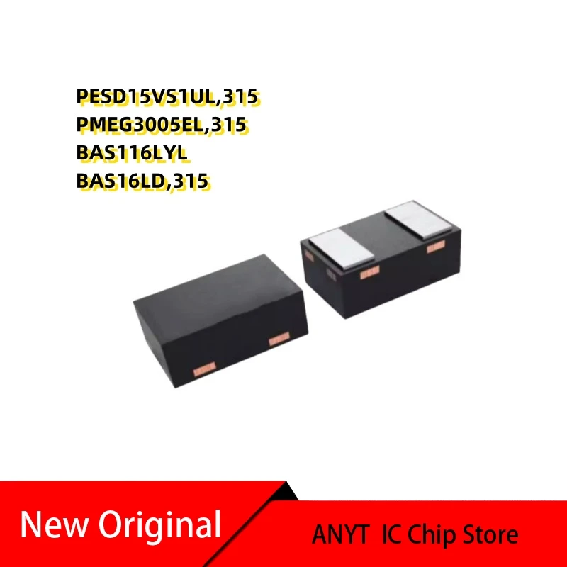 NEW 50PCS/lot  PESD15VS1UL,315 PESD15 ESD15 PMEG3005EL,315 EG3005    BAS116LYL AS116L  BAS16LD,315 BAS16    SOD-882