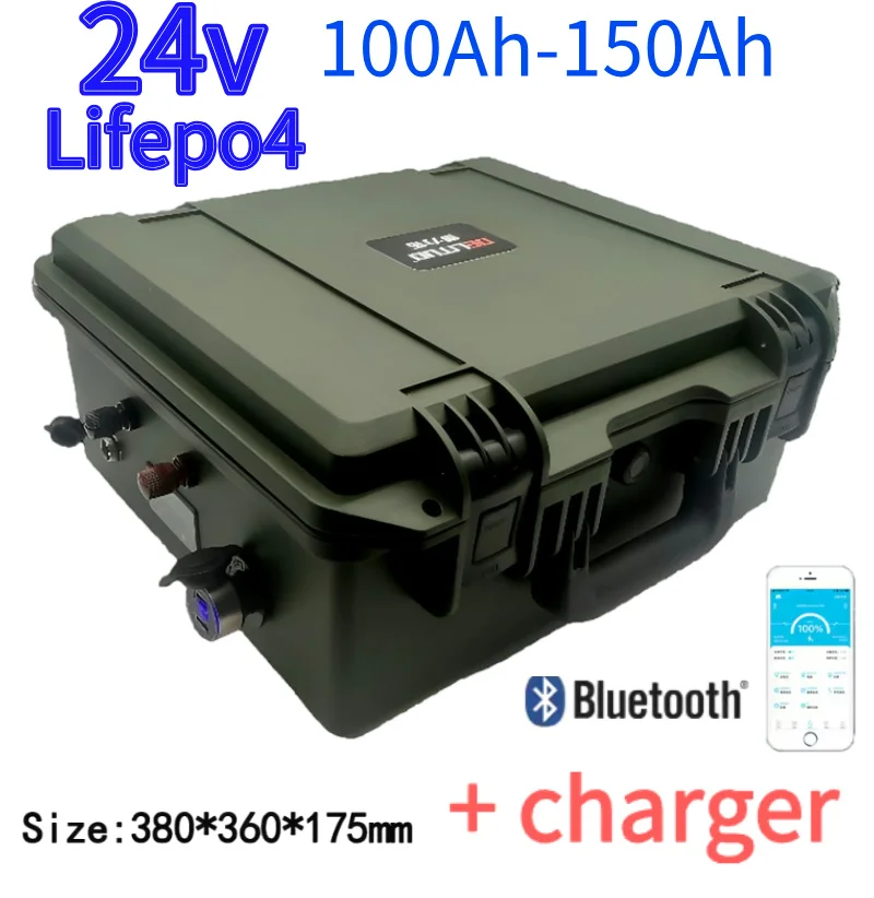 

24 В 100 Ач 120 Ач 150 Ач LiFePO4 Батарея 24 В lifepo4 Литиевая батарея 24 В Литий-железо-фосфатная батарея с зарядным устройством