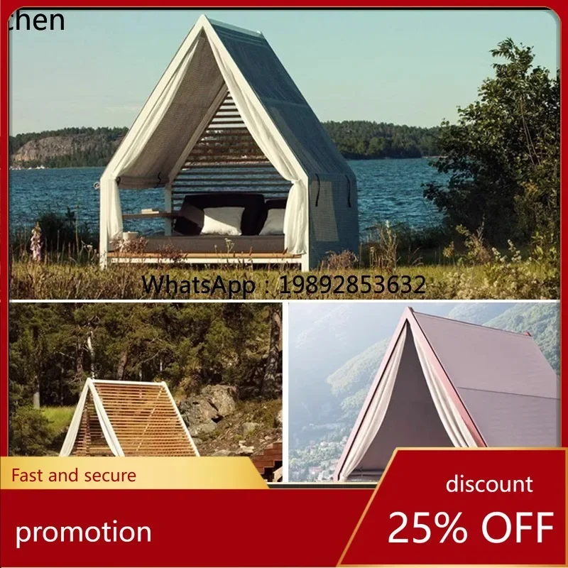 H29-  Outdoor Bed Resort Seaside Beach Pool Garden Sun Protection Sofa Bed