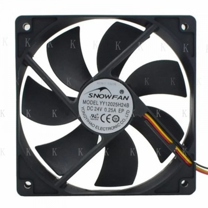 C  FOR   12cm 12025 Double Ball 3-Wire Inverter Cooling Fan YY12025H24B 24V 0.25A