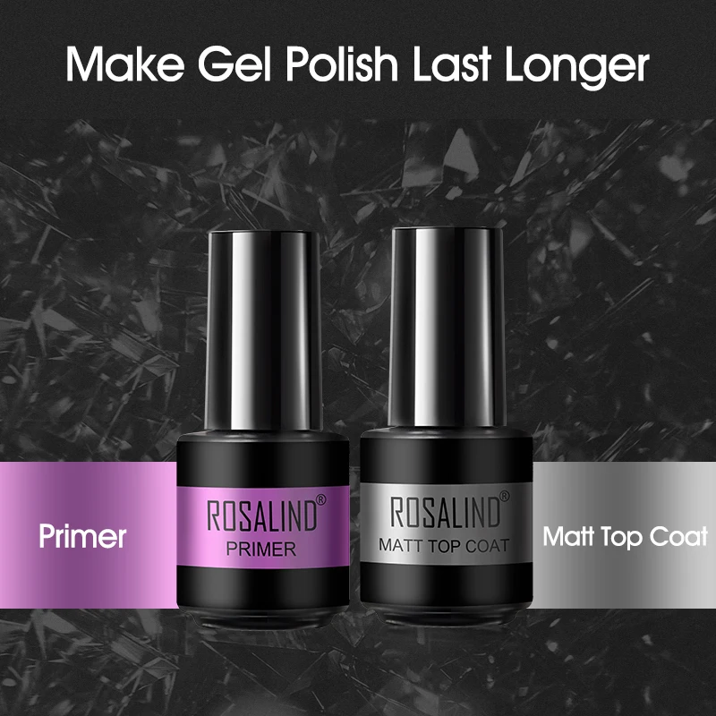 ROSALIND เล็บเจล 5 ml/15 ml กาวซีลชั้นกาว Softener Primer เคลือบรวม UV-irradiated LED โคมไฟ