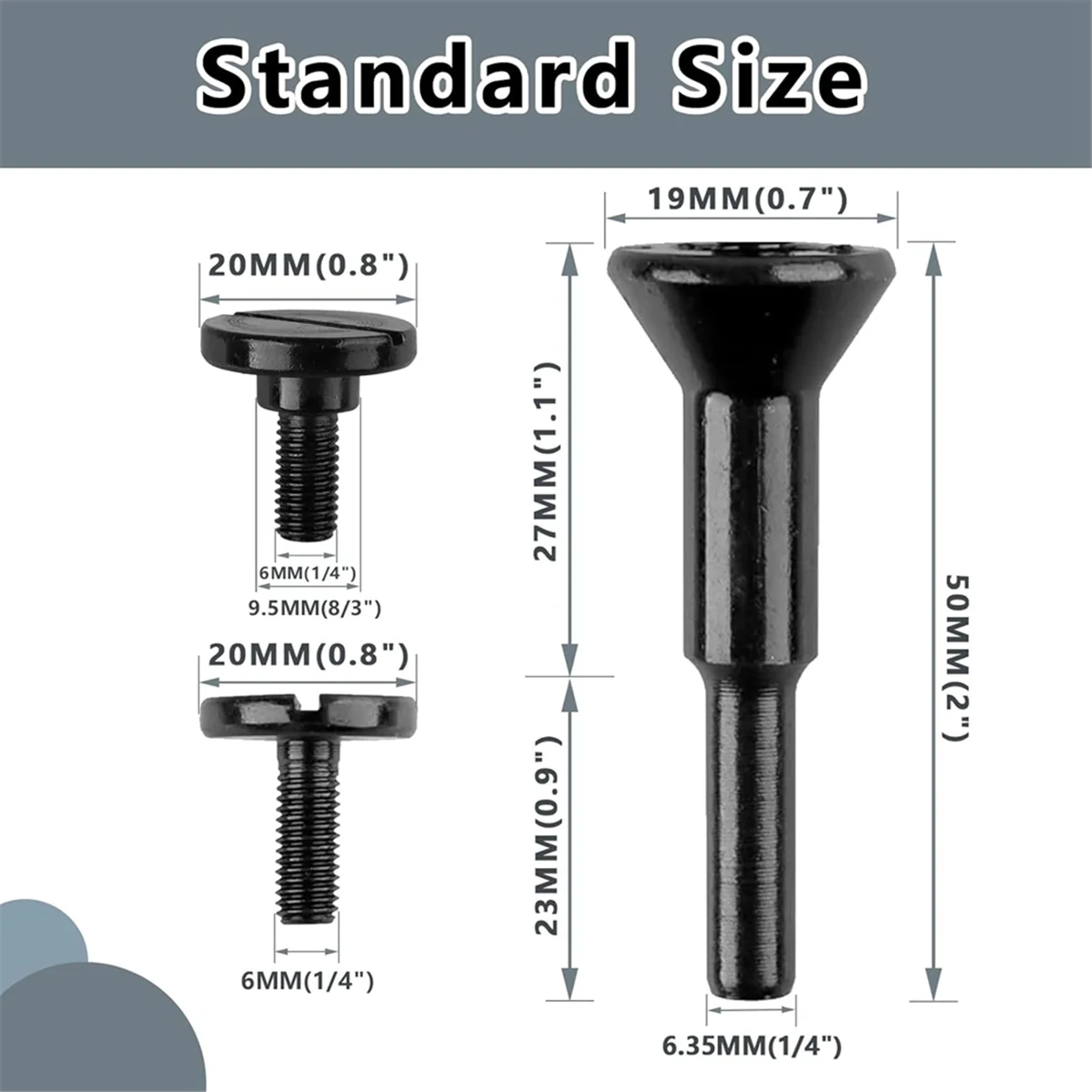 

A002 Cut-Off Wheel Mounting Mandrel 3/8 Inch & 1/4inch Arbor Hole with 1/4inch, Shaft Stem for Die Grinder Accessories, 3Pack