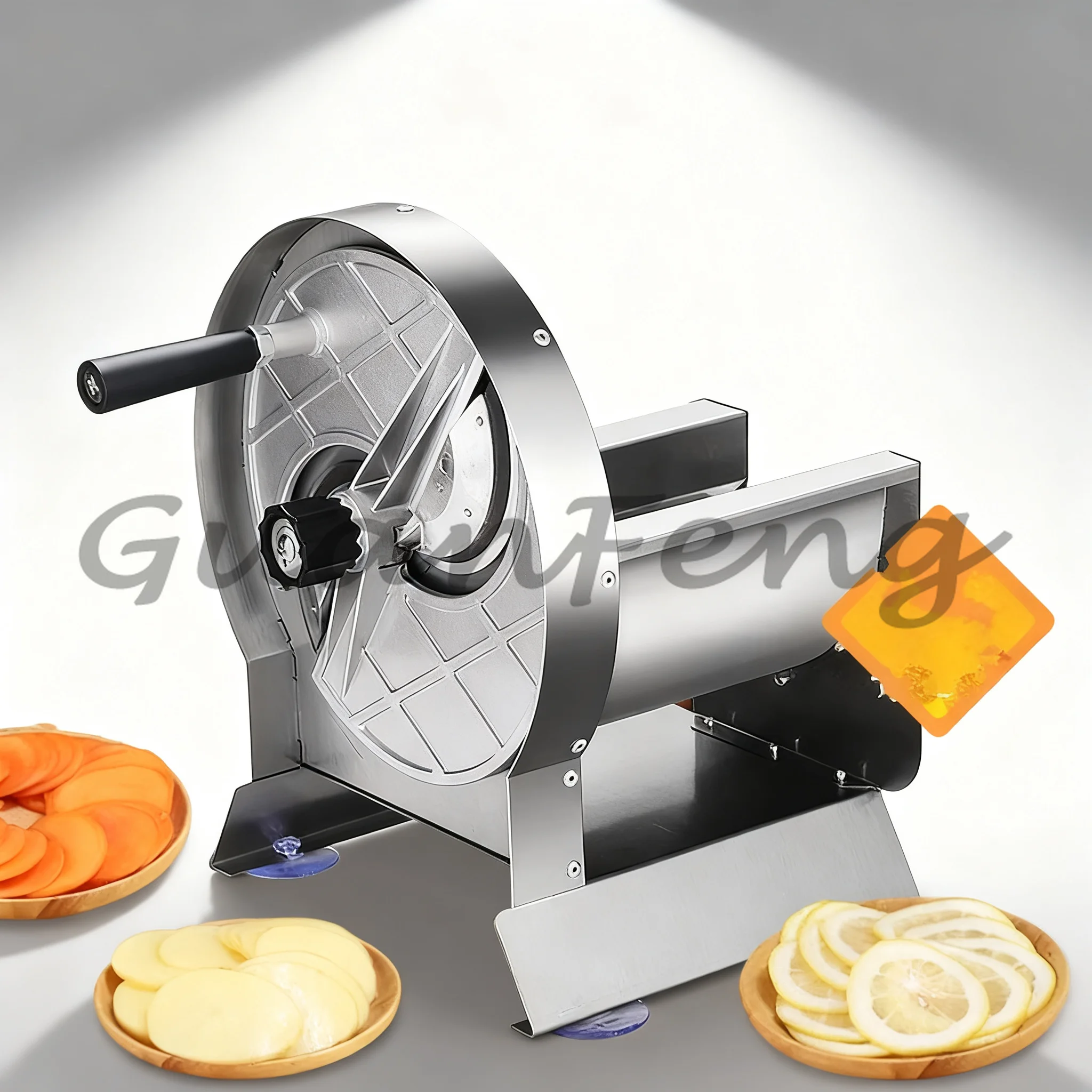 Home Commercial Manual Stainless Steel Ultra Thin Slicer, Fruit Lemon Vegetable Sausage Cutter