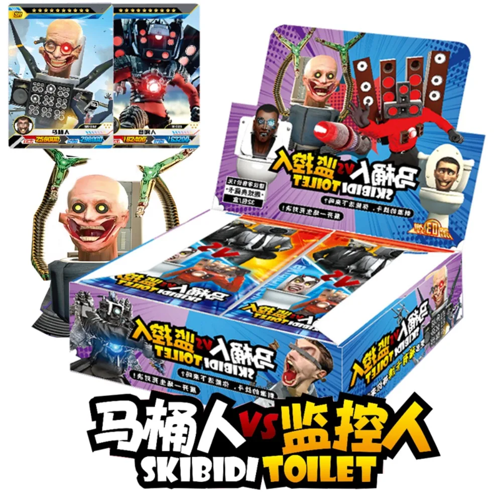 

Original Skibidi Toilet Card For Children Fine Electric Saw Man Vs Surveillance Man Genuine Fun Limited Game Collection Cards